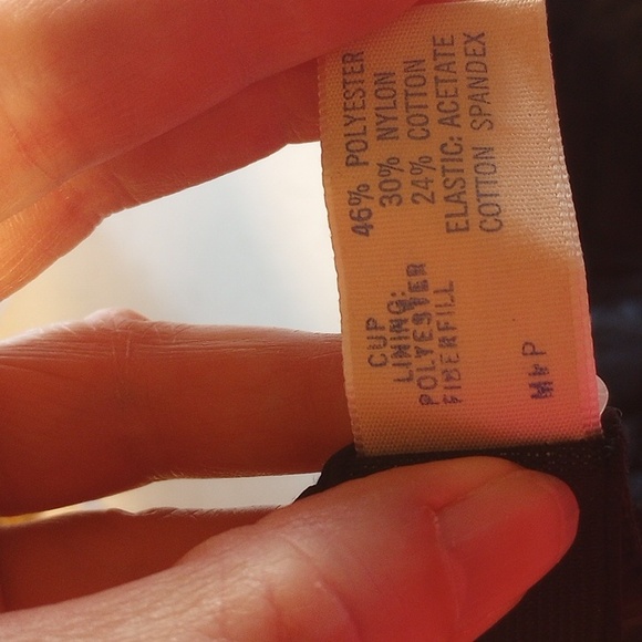 Exquisite Form #3253, Black Floral Bra, Pink Flower, 34A Light on Light - Picture 5 of 5